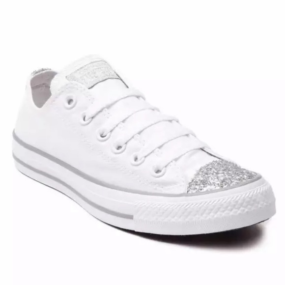 Converse All-Star Chuck Taylor Lo Glitter Toe Sneakers - 2 - Picture 3 of 17